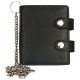 Prostorná kožená motorkářská peněženka s řetězem