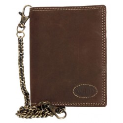 Kožená tmavě hnědá peněženka Wild z velmi pevné kůže 
