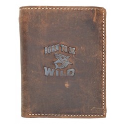 Kožená peněženka Born to be wild se žralokem