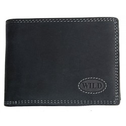 Pánská celokožená peněženka temně šedá Wild