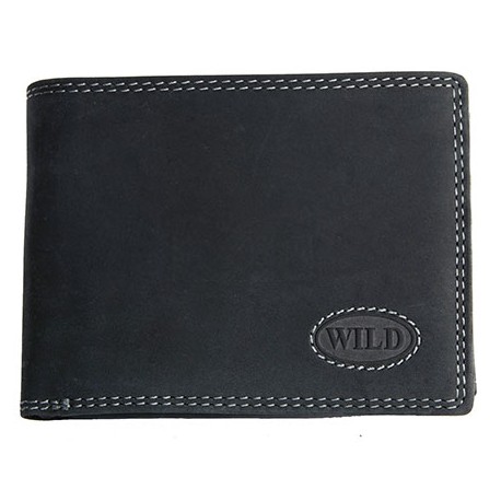 Pánská kvalitní celokožená peněženka temně šedá Wild