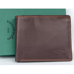 Kožená peněženka hnědá z kvalitní hladké lesklé kůže