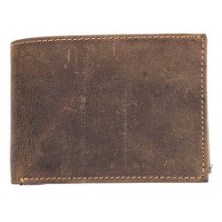 Celokožená peněženka na šířku z přírodní pevné kůže bez značek a nápisů