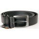 Délka 155 cm - pánský černý kožený opasek šířka 37 mm