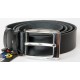 Délka 160 cm - pánský černý kožený opasek šířka 37 mm.
