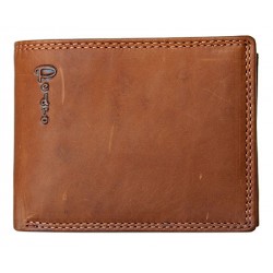 Celokožená peněženka Pedro z přírodní pevné kůže s ochranou dat na kartách (RFID)