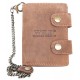Kožená peněženka Wild s 50 cm dlouhým kovovým řetězem a karabinkou