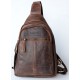 Kožený baťůžek Lozano na nošení přes rameno z pevné kůže s látkovou podšívkou