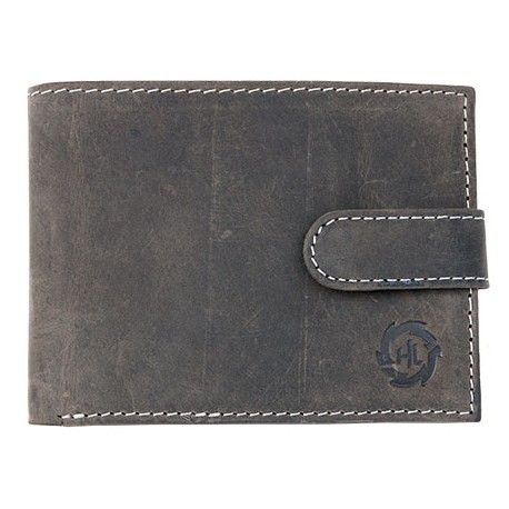 Pánská celokožená peněženka šedá HL s upínkou