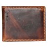 Celá kožená peněženka z hlazené pevné hovězí kůže vintage s ochranou dat na kartách (RFID)