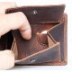 Celá kožená bi-fold peněženka z hlazené pevné hovězí kůže vintage s ochranou dat na kartách (RFID)