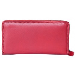 Černá peněženka celá na zip z měkké kůže s ochranou dat (RFID)