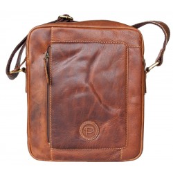 Větší pánská taška Pedro z pevné kůže s popruhem přes rameno