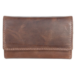 Celá kožená klasická dámská peněženka ze silné přírodní kůže bez značek a nápisů