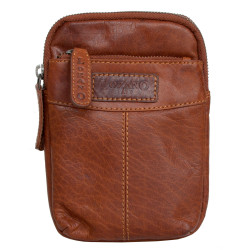 Malá pánská taška Green Valley z prané olejované měkké kůže s poutkem za pas i popruhem přes rameno