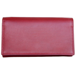 Klasická červená kožená peněženka HMT s ochranou dat na kartách (RFID)