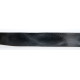 Černý kožený opasek 115 cm dlouhý z pevné silné kůže 40 mm široký s matnou černou přezkou
