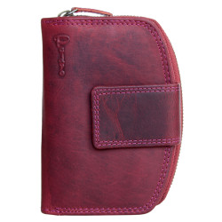 Tmavě růžová dámská celá kožená peněženka Pedro