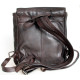 Kožený baťůžek Green Valley na nošení na zádech nebo přes rameno z měkké prané kůže s látkovou podšívkou