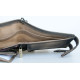 Tmavě šedá kožená peněženka s lebkou s 45 cm dlouhým řetízkem, karabinkou a poutkem (RFID)