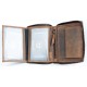 Kožená peněženka Born to be wild se žralokem dokola na kovový zip