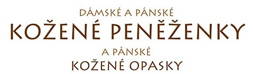 Dámské a pánské kožené peněženky a pánské kožené opasky a tašky
