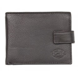 Velmi tmavě hnědá kožená peněženka kompaktní velikosti Gazello 