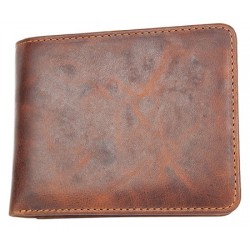 Kompaktní peněženka z pevné přírodní kůže bez značek a nápisů
