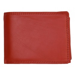 Klasická červená pánská kožená peněženka HMT