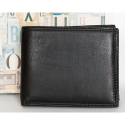 Kvalitní černá kožená peněženka z měkké příjemné kůže tak akorát velká