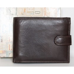 Kvalitní hnědá kožená peněženka z měkké kůže s upínkou