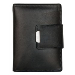Černá unisex kožená peněženka HMT