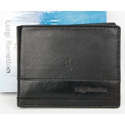 Černá kožená peněženka Luigi Benetton