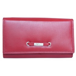 Červená velmi příjemná kvalitní kožená peněženka HMT