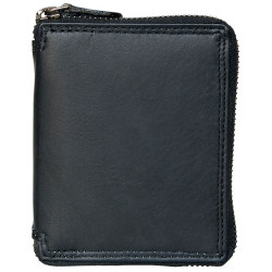 Kožená peněženka pánská kvalitní celá dokola na černý kovový zip