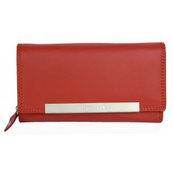 Červená kožená peněženka Roberto. Rozměr 17,5 x 10 cm