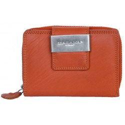 Oranžová kvalitní kožená peněženka 
