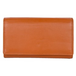 Klasická oranžová kvalitní kožená peněženka HMT