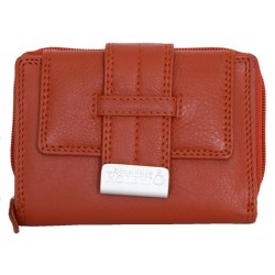 Červená kožená peněženka z měkké příjemné kůže