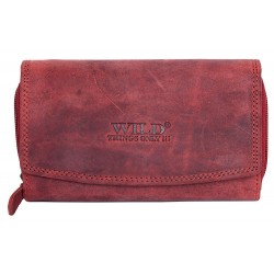 Kožená červená peněženka Wild things only z bytelné pravé kůže