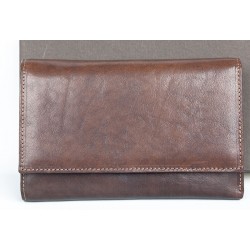 Kožená peněženka Giglio Fiorentino z pevné hnědé kůže