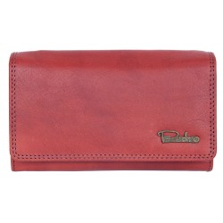 Klasická prostorná celokožená peněženka Pedro z bytelné červené kůže