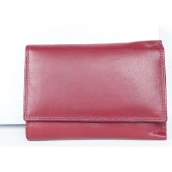 Červená kožená peněženka Corsi z měkké kůže