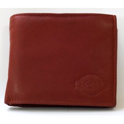 Kožená peněženka pánská temně cihlově hnědá (mdle tmavě červená) 