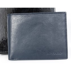 Velmi tmavě šedomodrá multicolor kožená peněženka Azzaro