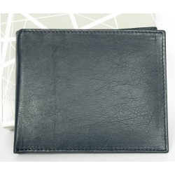Kožená šedomodro-světle tyrkysová peněženka, bez značek a nápisů