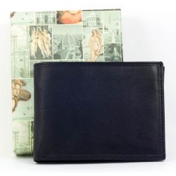 Kvalitní černá kožená peněženka z měkké příjemné kůže
