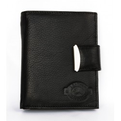 Pánská černá kožená peněženka Gazello s přezkou