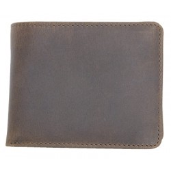 Kompaktní peněženka z pevné přírodní kůže bez značek a nápisů