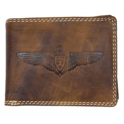 Celokožená peněženka Pedro z přírodní pevné kůže s křídlem